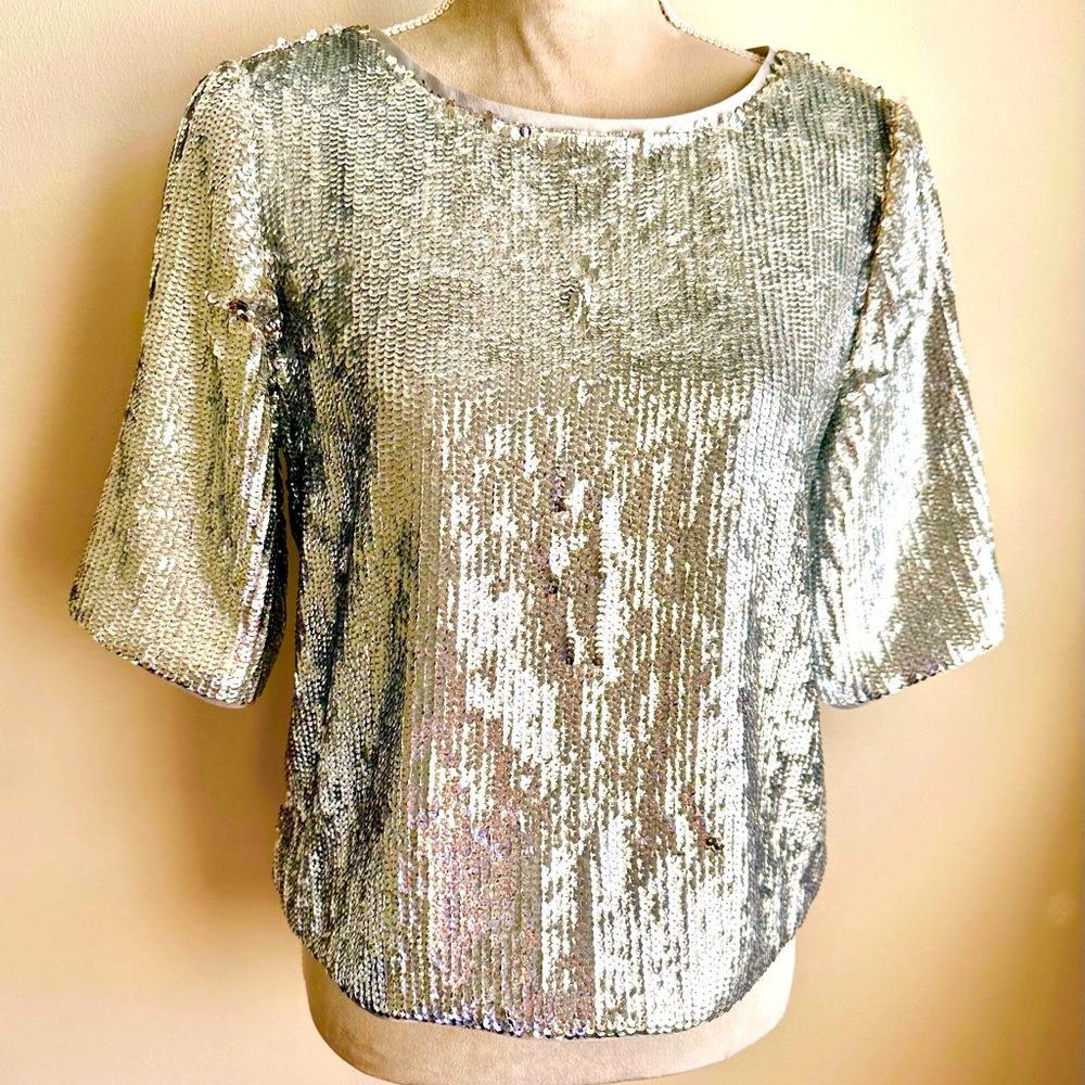 J.Crew Sequined Blouse